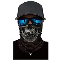 MEIbax Al aire libre 3D Balaclava Moto Pasamontañas Calavera Multifuncional Bufanda Prueba de Viento Microfibra Elástico…